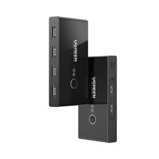 UGREEN USB 3.0 4-Port Switch Box, with 1.5m USB Cables