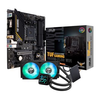Asus TUF Gaming A520M-PLUS WiFi AM4 and Asus Prime LC 240 ARGB Liquid CPU Cooler Bundle